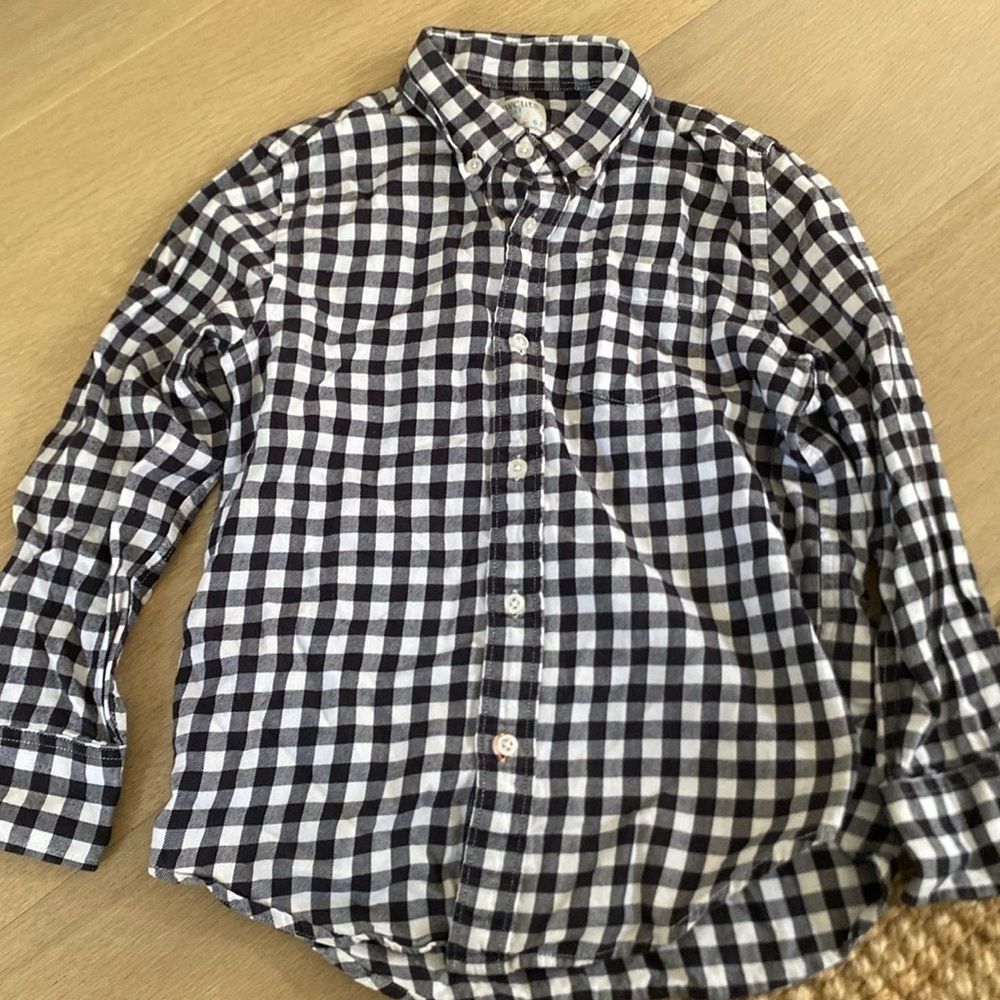 Crewcuts Boys Gingham Washed Shirt size 6-7 - Picture 1 of 4
